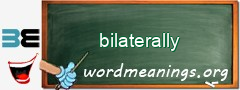 WordMeaning blackboard for bilaterally